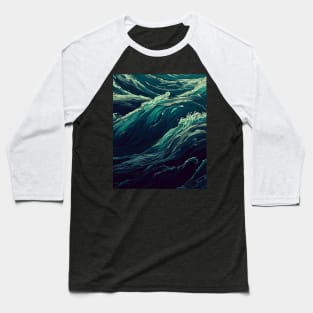 Ocean waves pattern Baseball T-Shirt